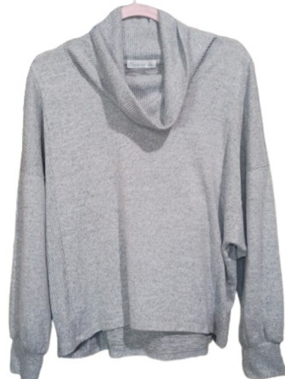 89th & Madison Light Gray Cowl‑Neck Sweater